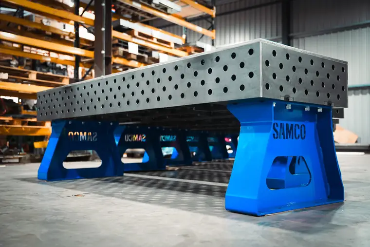 MAC fixture welding table in the workshop